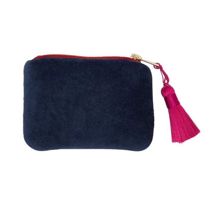 Coin Purse - Velvet, Colour: Sapphire Blue