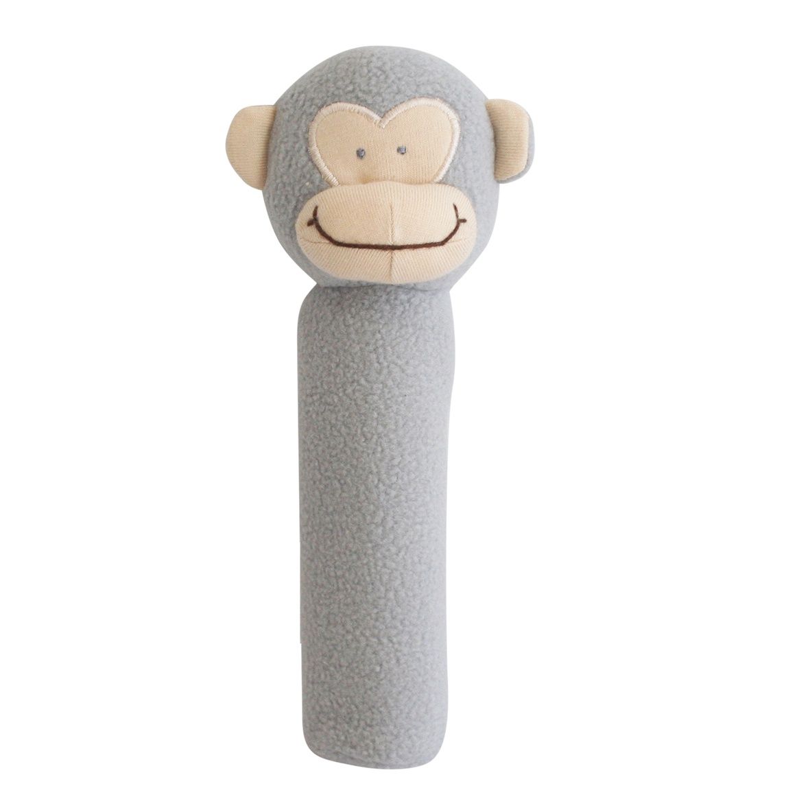 Fleece Monkey Squeaker Grey, Colour: Grey