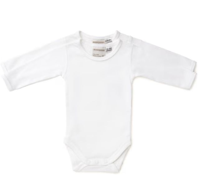 Bodysuit Long Sleeve 2 Pk White - Marquise, Size: 0000