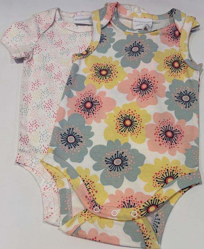 Bodysuit Sleeveless - 2pk Floral &amp; Dot Print