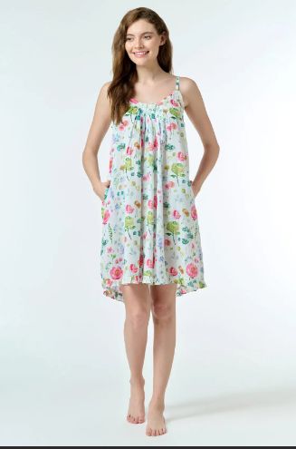 Dress - SHORT - Watercolour Flowers, Colour: Watercolour Flowers, Size: XS