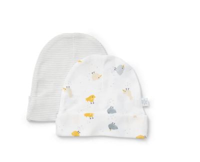 Beanie 2Pk Chick/Stripe - Marquise
