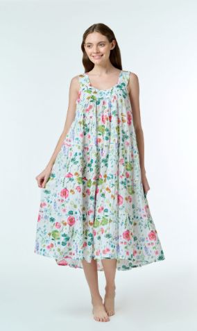 Dress - Tiered Sleeveless - Watercolour Flowers