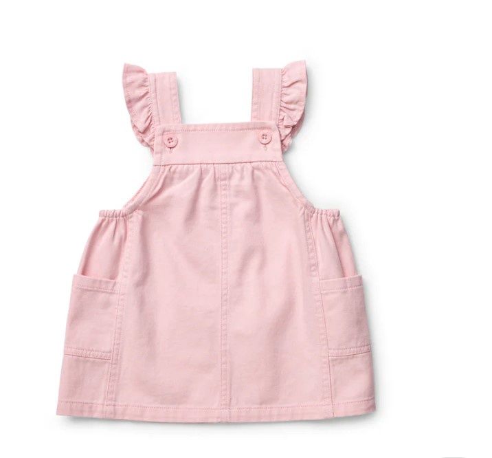 Pinafore Pink Denim Frill - Marquise, Size: 000