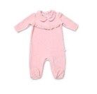Coverall Rose Pink Collared Velour - Marquise, Size: 00