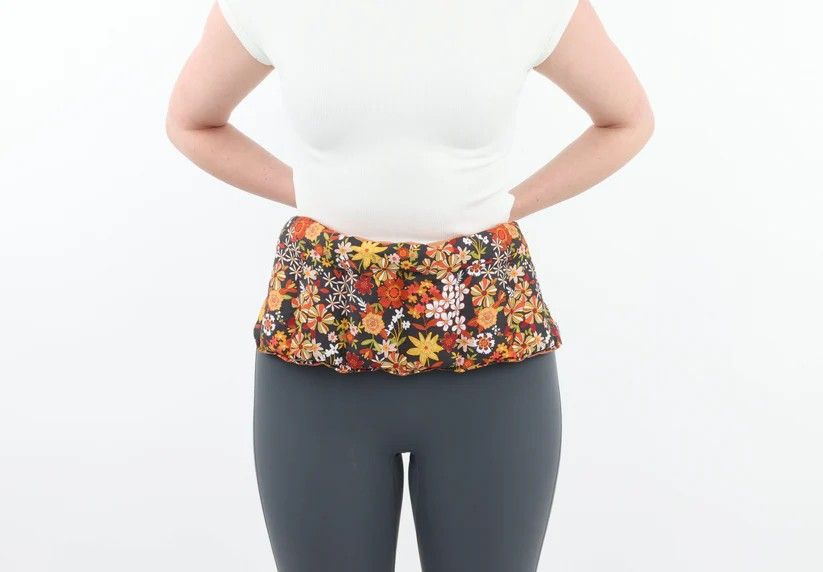 Wrap Around Heat Pack - Wheatbag, Pattern: Groovy Flowers