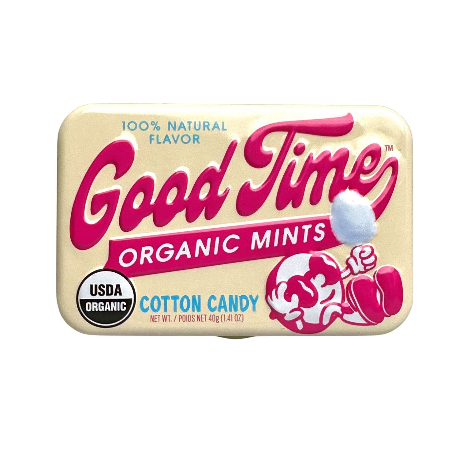 Mints - Tin - Good Time Organic, Flavour: Cotton Candy