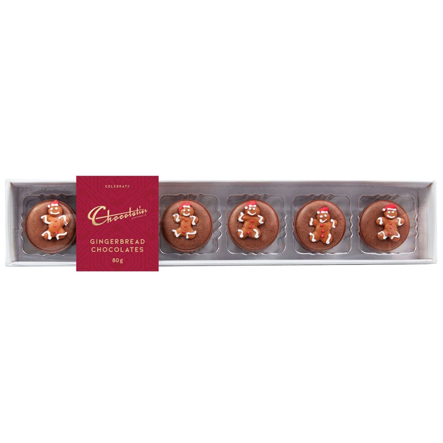 Chocolatier Chocolate 6 Pack - Christmas, Pattern: Gingerbread
