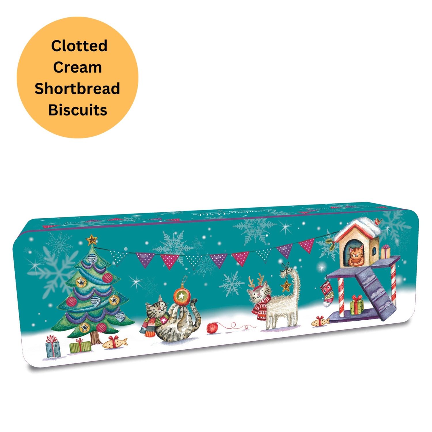 Grandma Wild&#39;s Embossed Christmas Party Tin - 200g, Animal: Cats