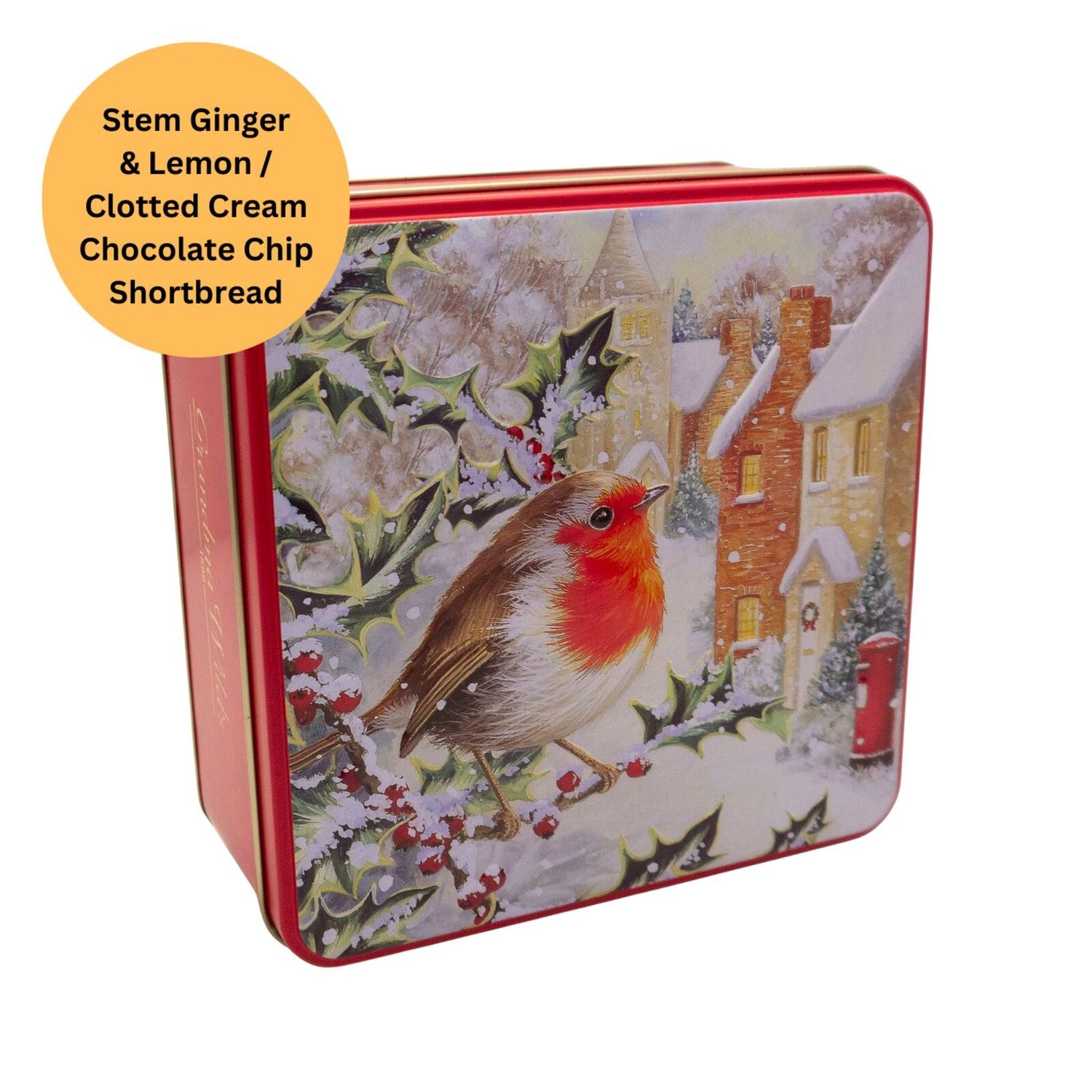 Grandma Wild&#39;s Robins with a Postbox tin -160g