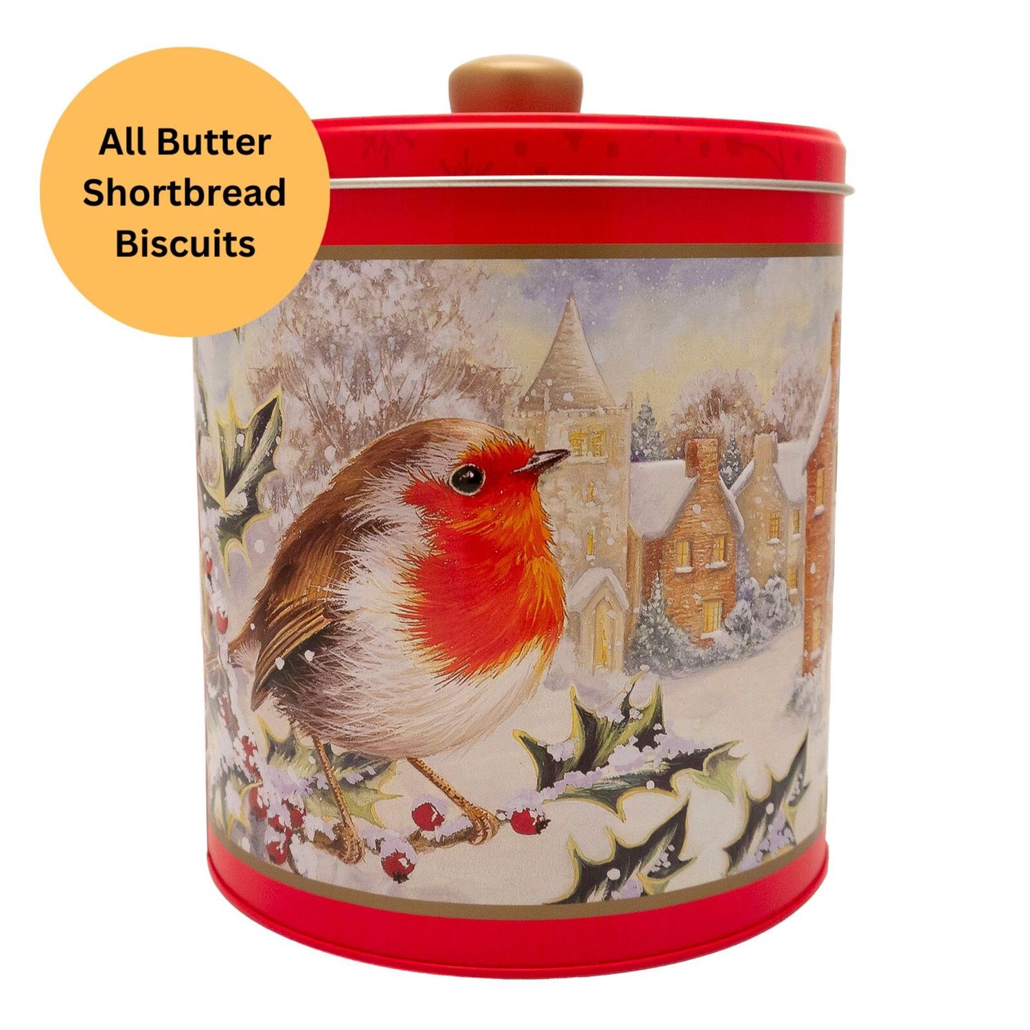 Grandma Wild&#39;s Robin Round Tin - 300g, Name: Snowy Robin