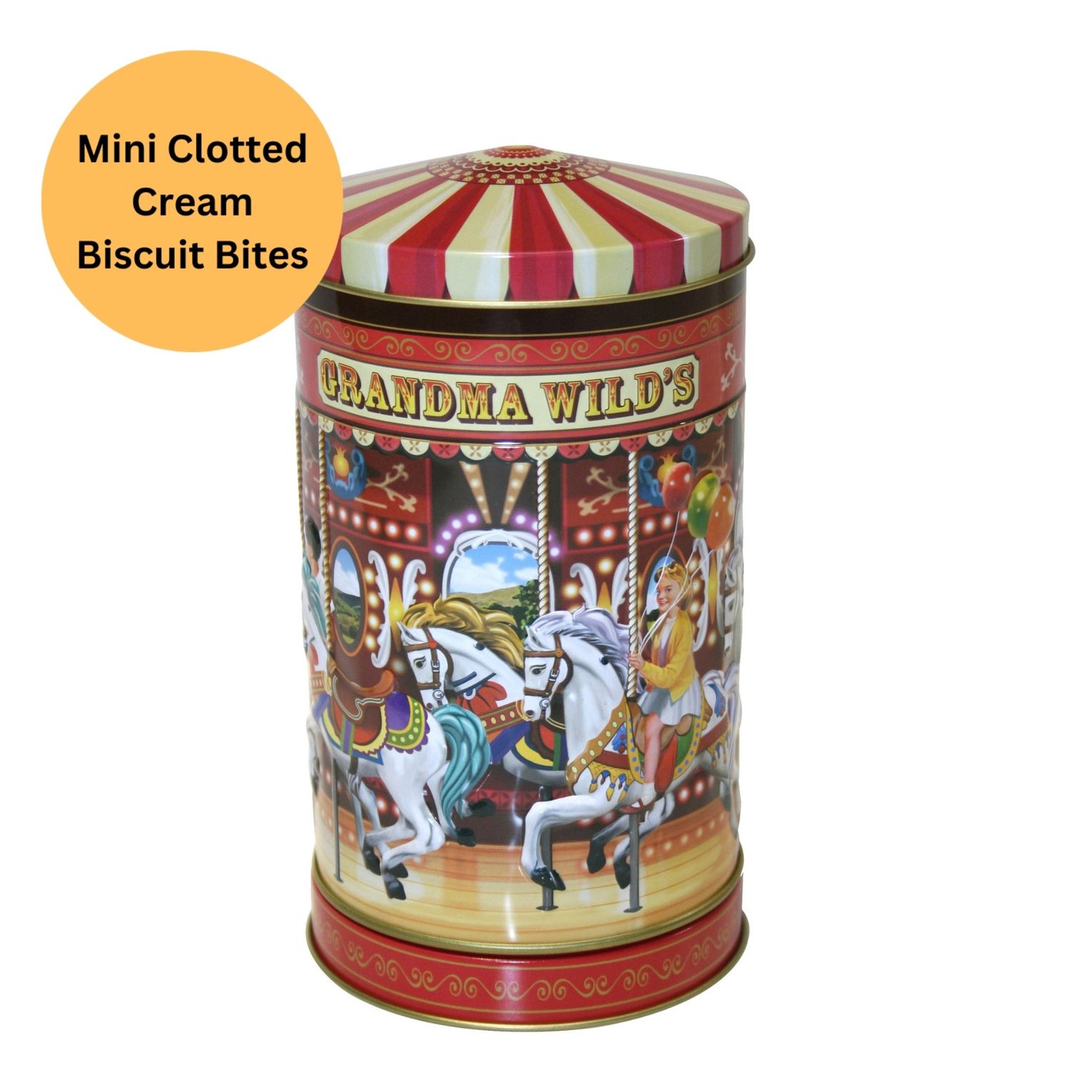 Grandma Wild&#39;s Embossed Nostalgic Carousel Musical Tin - 150g