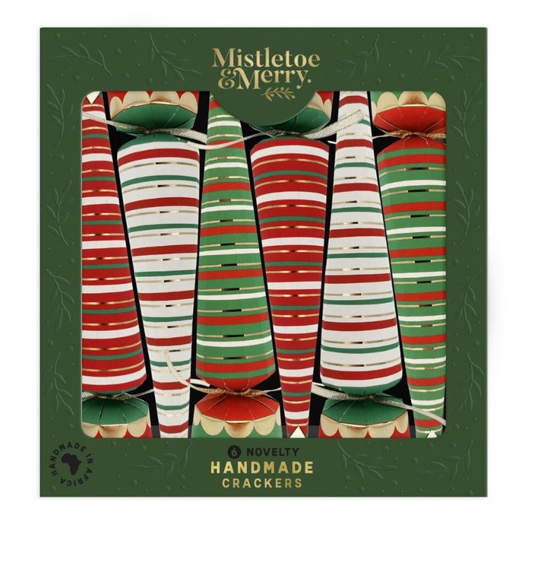 Christmas Crackers Red &amp; Green Cone Trees