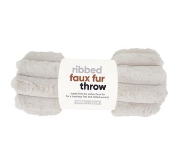 Throw Ribbed Fur Luxe