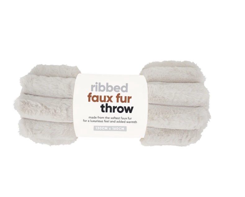 Throw Ribbed Fur Luxe