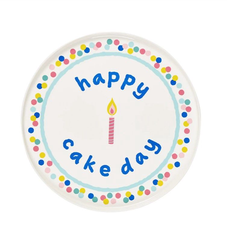 Plate - Serving Plate Ceramic - Happy Cake Day