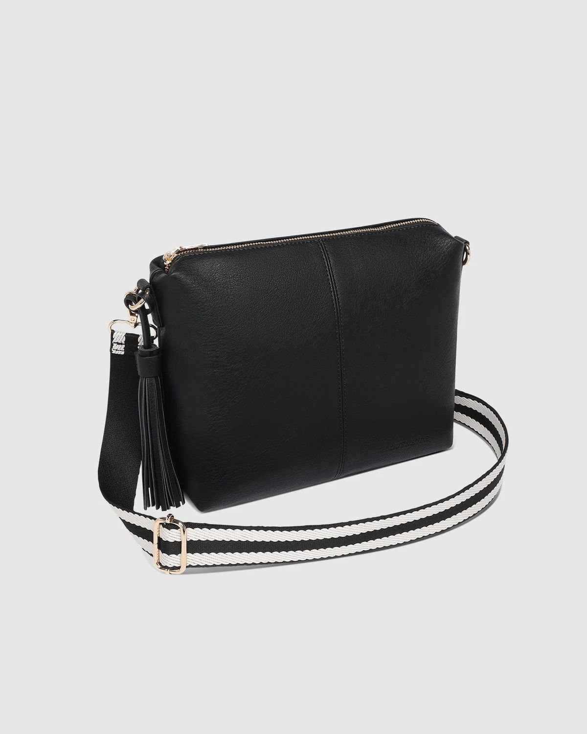 Kasey Stripe Crossbody Bag, Colour: Black