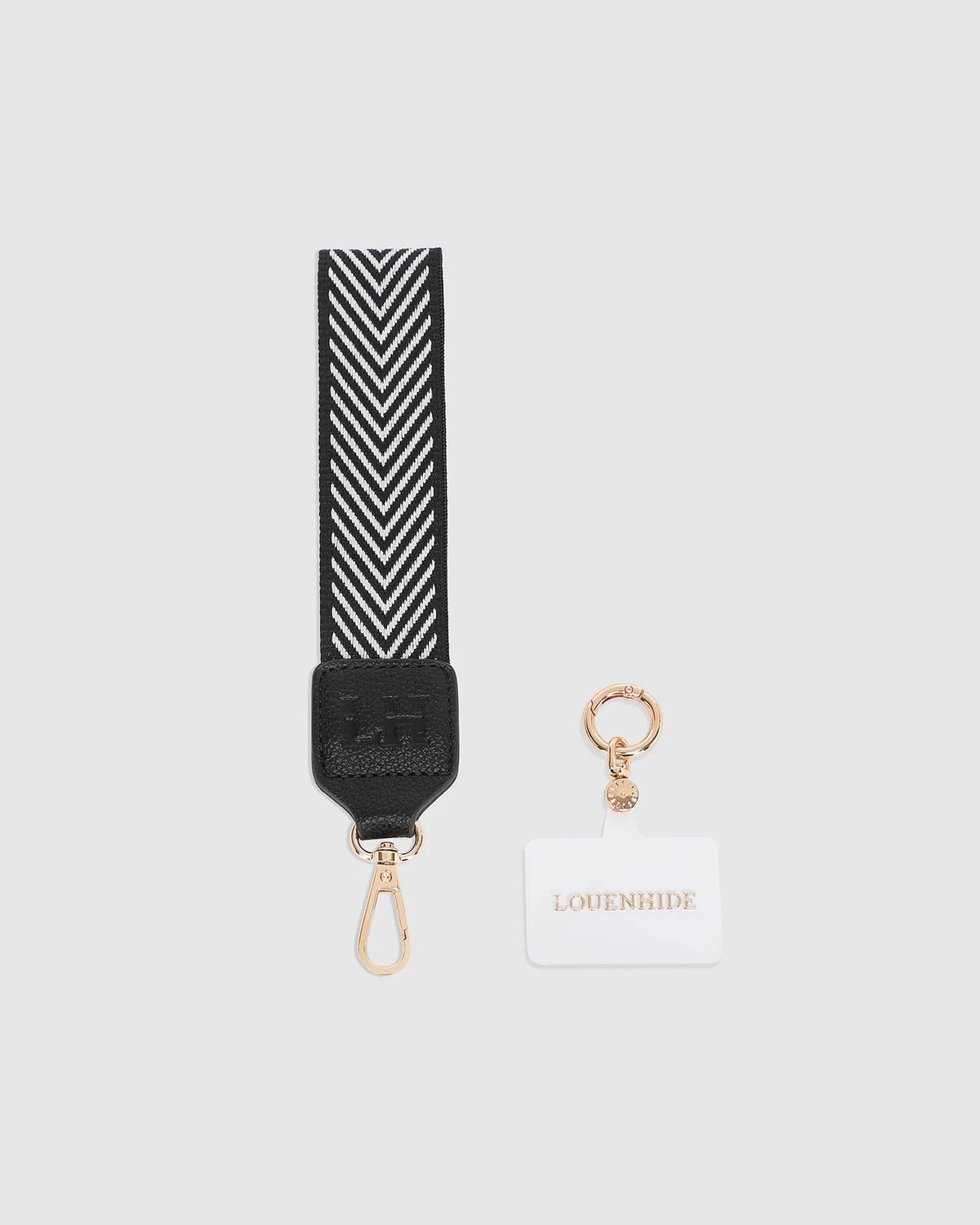 Keyring with Phone attachment - Iris, Colour: Black