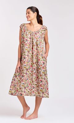 Dress - Capped Sleeve - Native Floral