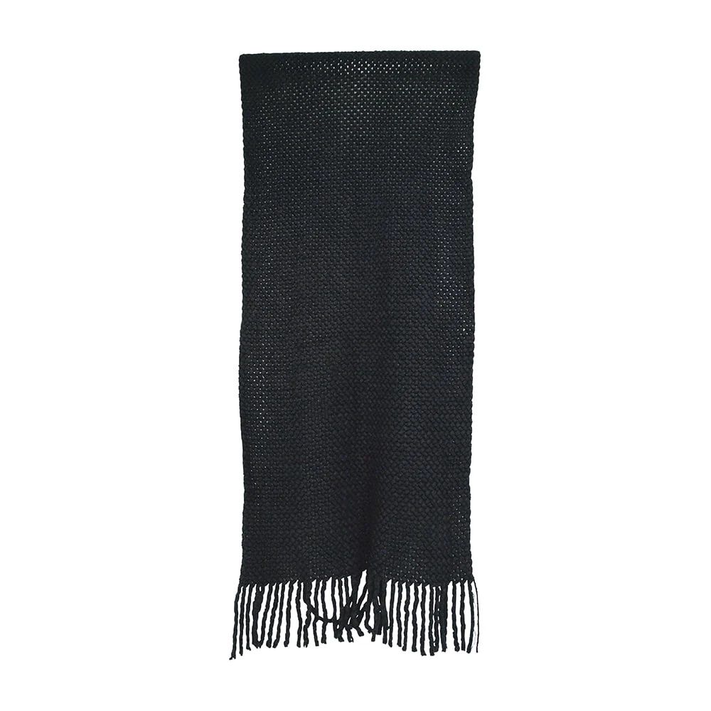 Scarf - Knitted, Colour: Black