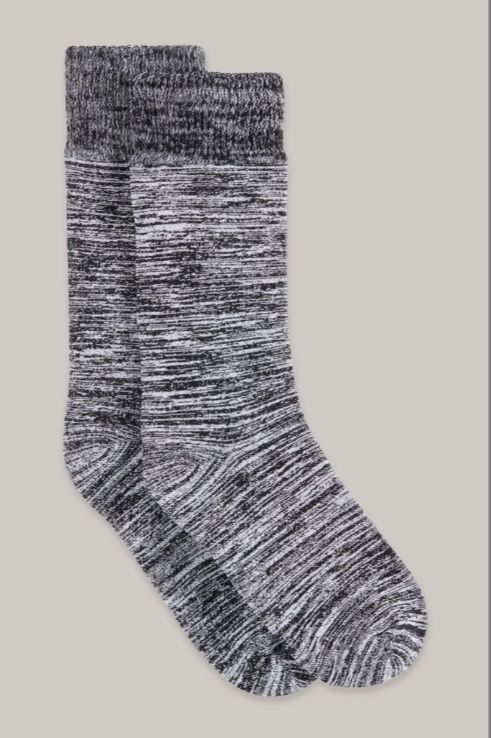 Socks - Chunky bedsocks, Colour: Black Marl