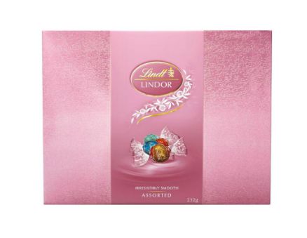 Chocolate Lindt BOXED 232g, Flavour: Assorted Pink Box