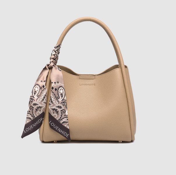 Tote Mini - Steffie Bag with scarf- Louenhide, Colour: Biscuit