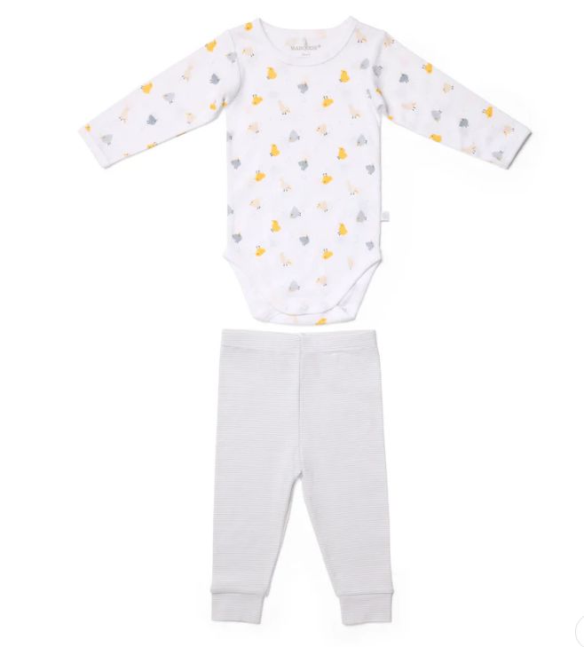 Bodysuit &amp; Leggings Set - Chicks/Stripe - Marquise, Colour: Chick/Stripe, Size: 0000