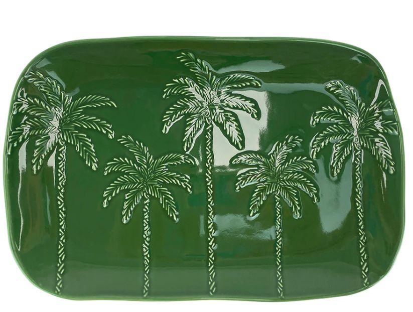 Plate Rectangle - Coconut Bay Green Palm