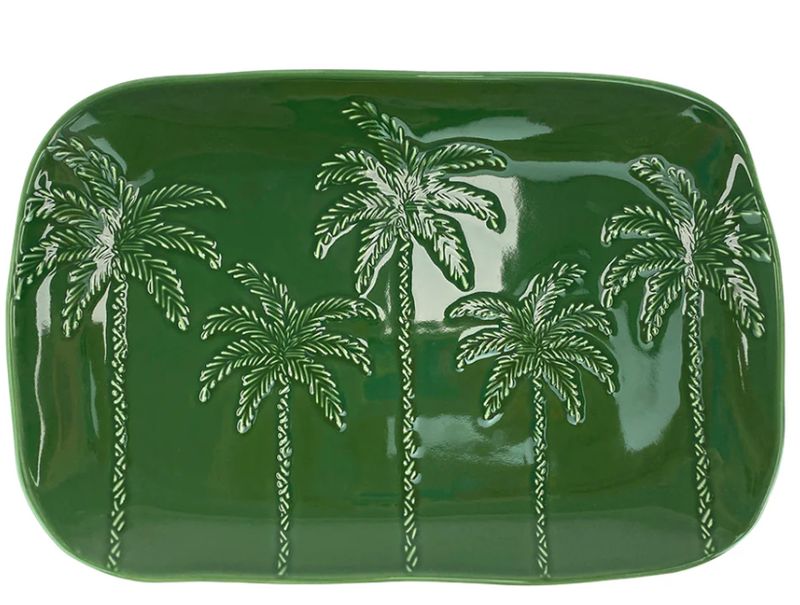 Plate Rectangle - Coconut Bay Green Palm