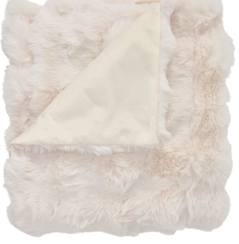 Throw - Bubble Fur Luxe, Colour: Cream