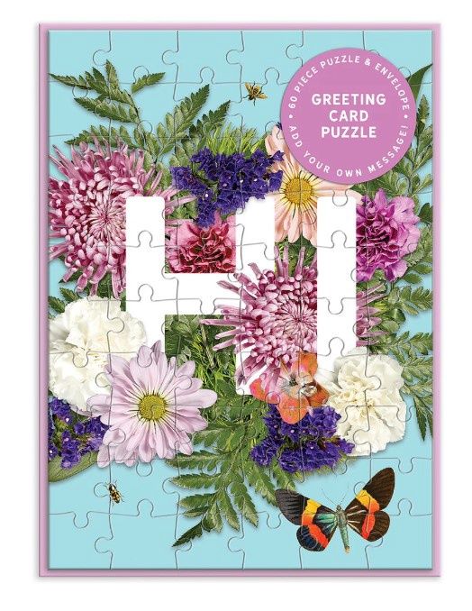 Card Puzzle - Greeting, Pattern: Say It With Flowers
