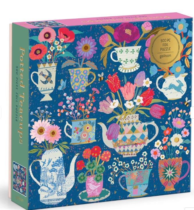 Jigsaw Puzzle - Foiled Victorian Ball Potted Teacups 500pc