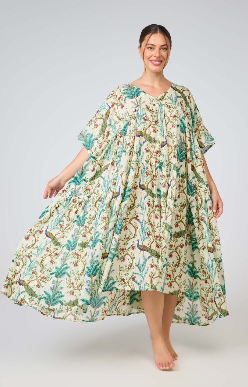 Dress - Free Size - Peacock Palm