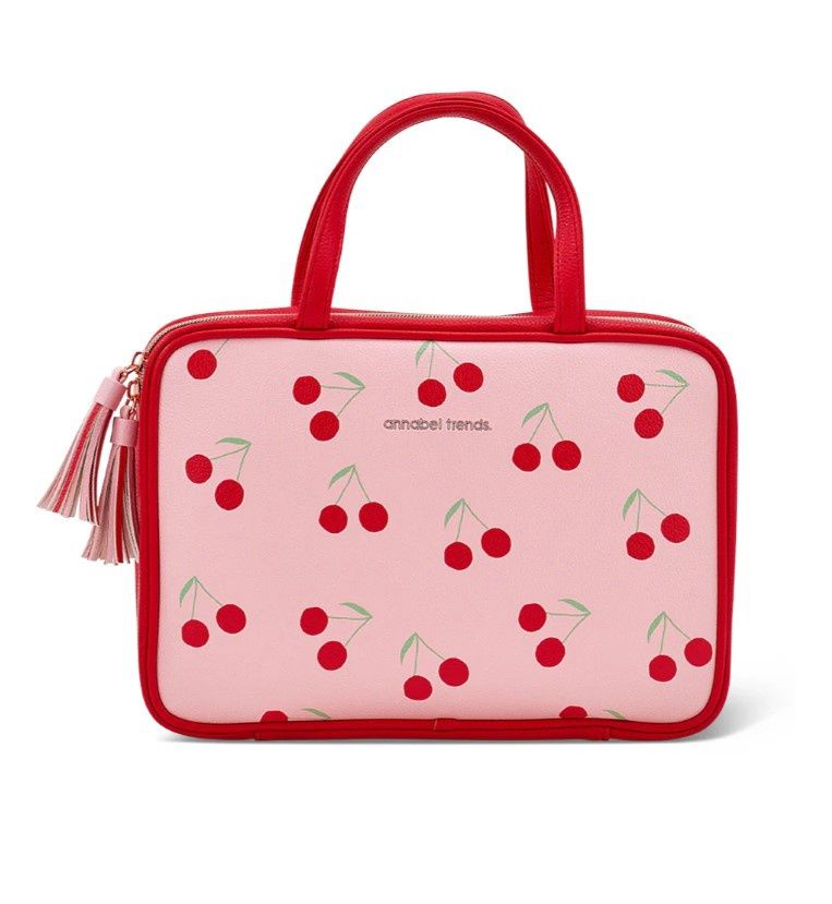 Toiletry Bag - Vanity Bag with hook, Colour: Cherrylicious