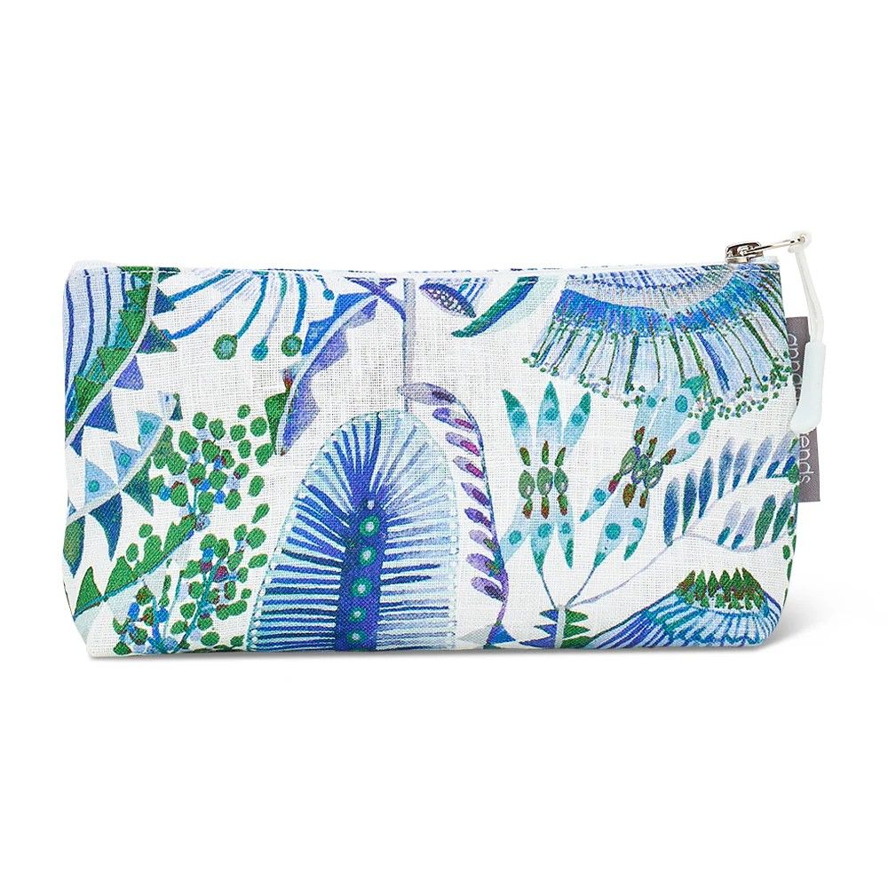 Cosmetic Bag - Linen - Small, Pattern: Bush Botanical