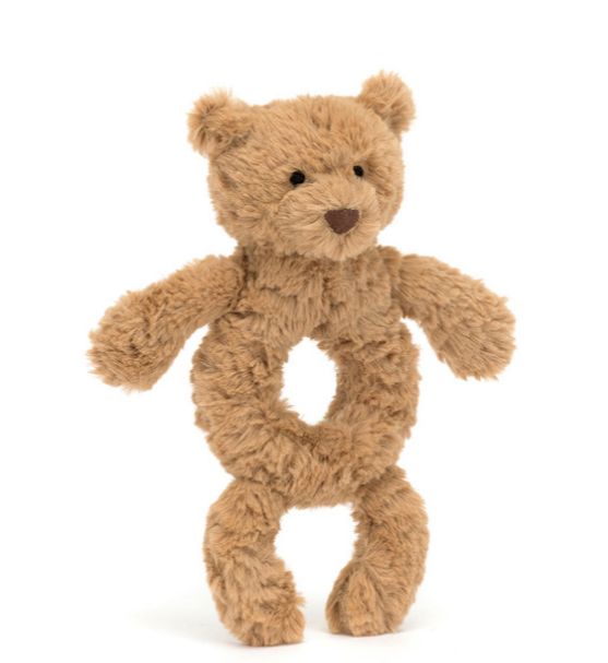 JELLYCAT - Ring Rattle, Animal: Bartholomew Bear