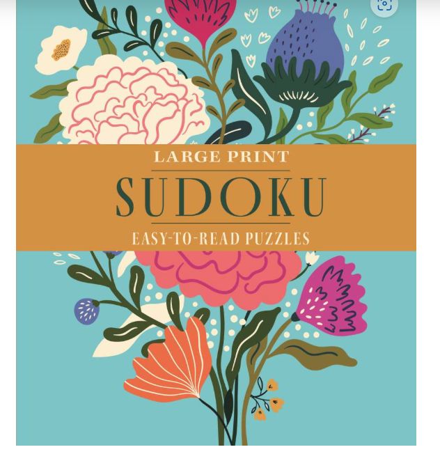 Book - Sudoku Large Print (Turquoise Flower)