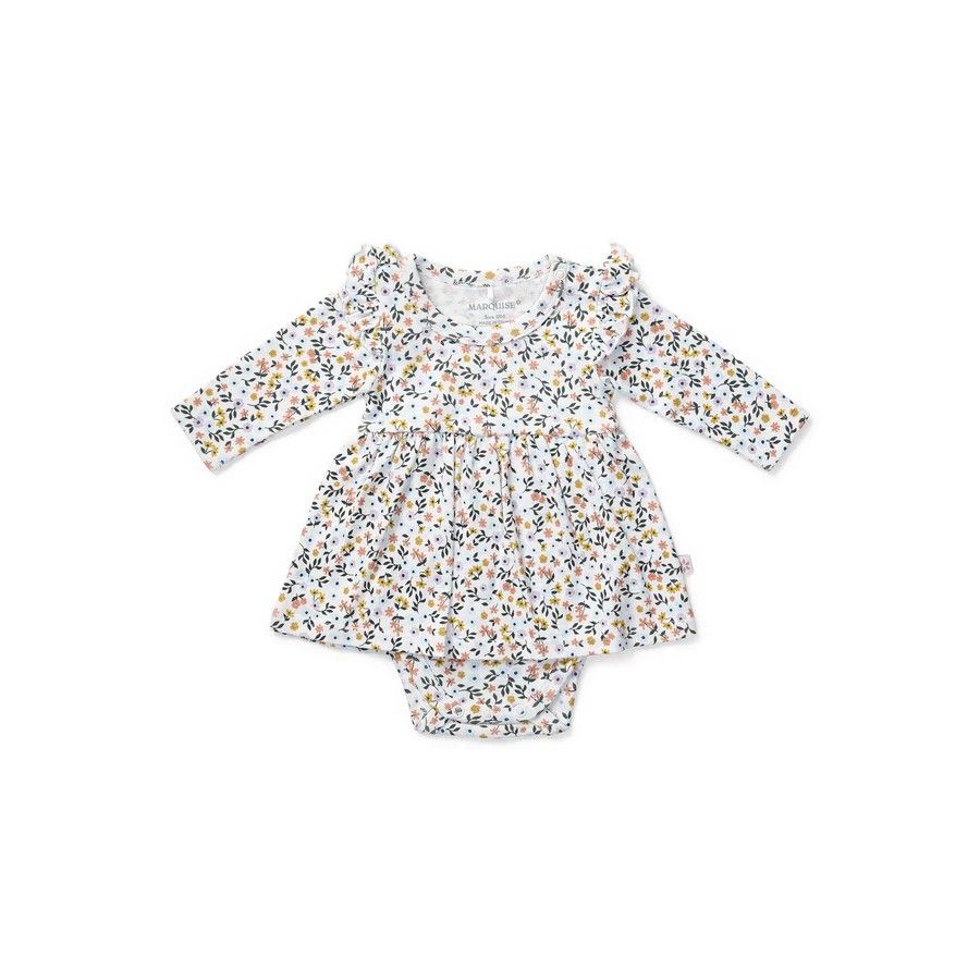 Bodysuit Dress Longsleeve - Meadows Frill, Size: 00