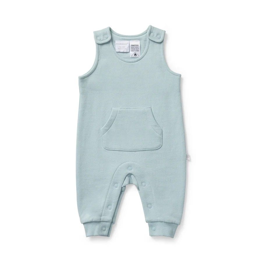 Overall - Sleeveless Brushed Fleece Green, Size: 000
