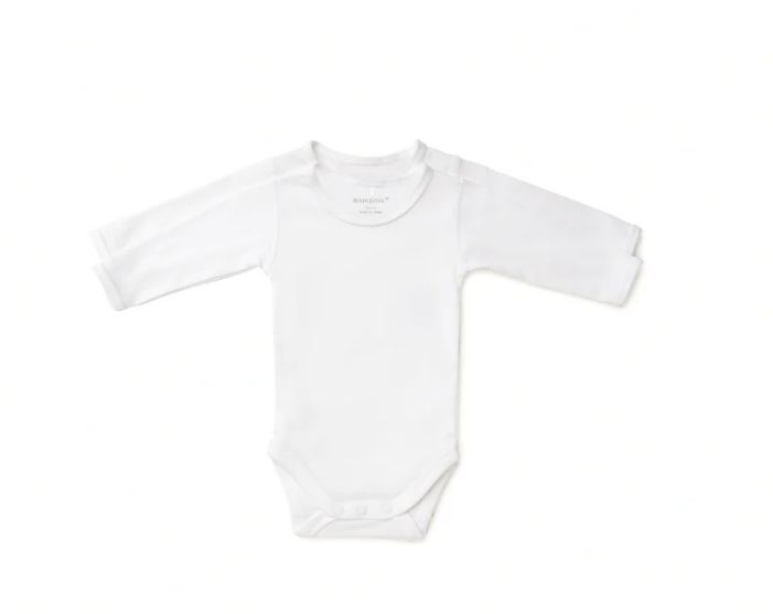 Bodysuit Longsleeve - 2pk White, Size: 0000
