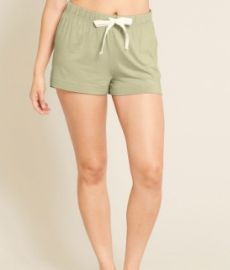 Shorts - Goodnight Sleep Shorts - Boody, Colour: Sage Green, Size: XS