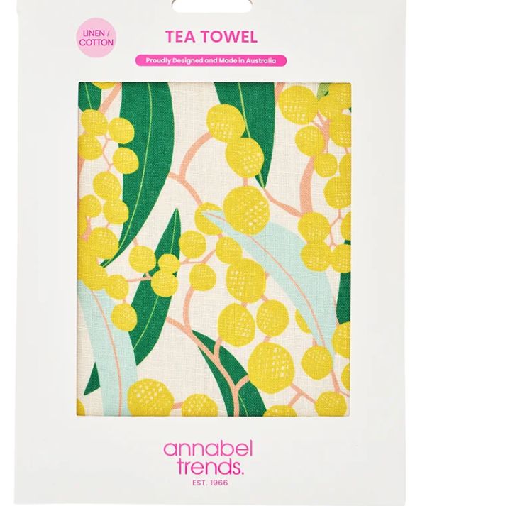 Tea Towel - Linen Golden Wattle