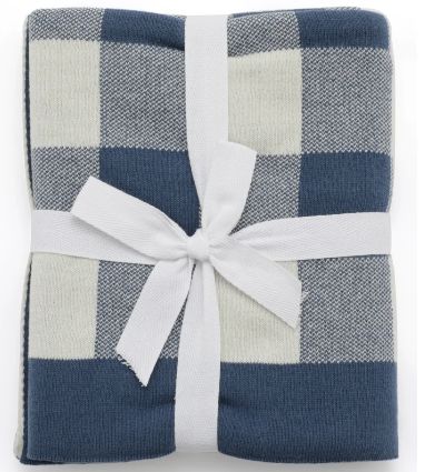 Baby Blanket - Gingham Blue
