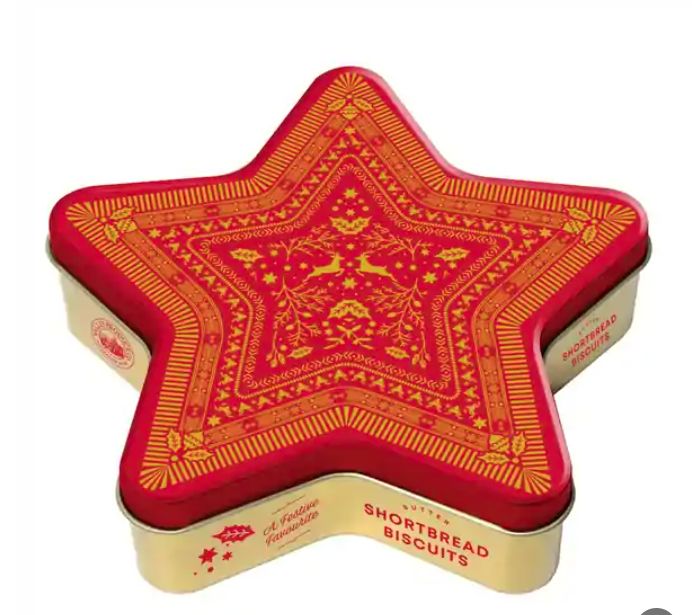 Christmas - Festive STAR Tin - Shortbread 180g