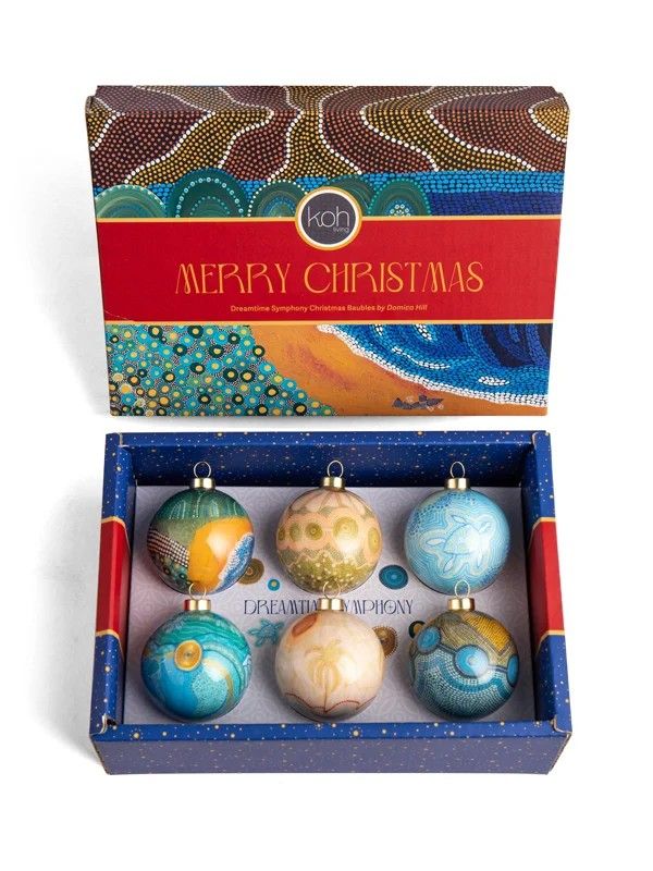 Baubles Boxed - Aboriginal Dreamtime Symphony 6- Pac mini