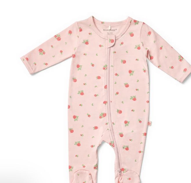 Zipsuit - Longsleeve Roses, Size: 0000