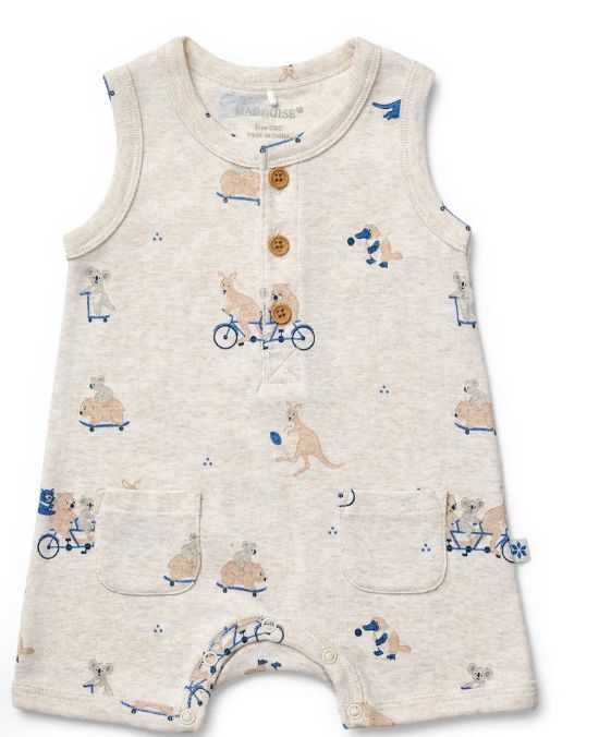 Romper - Sleeveless Koala on bike, Size: 0000