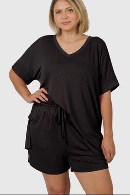 Plus Size Terry Loungewear Set
