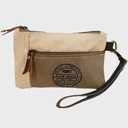 Air Mails Canvas Wristlet